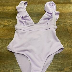 Light purple one piece swimsuit